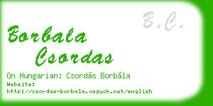 borbala csordas business card